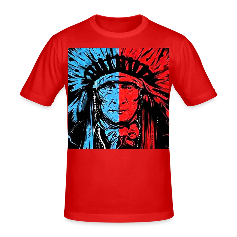Männer Gildan Heavy Kurzarm T-Shirt Streetwear Indianer