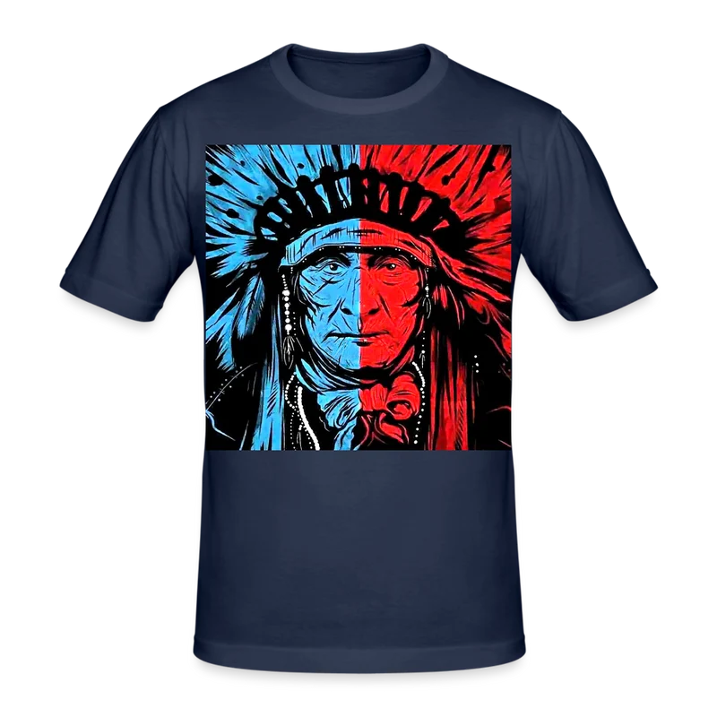 Männer Gildan Heavy Kurzarm T-Shirt Streetwear Indianer