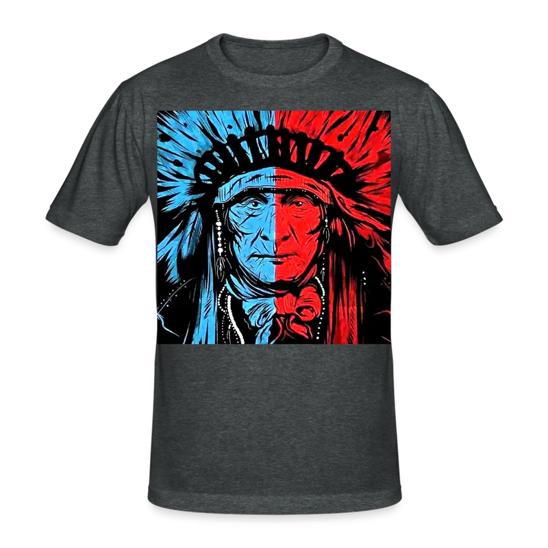 Männer Gildan Heavy Kurzarm T-Shirt Streetwear Indianer