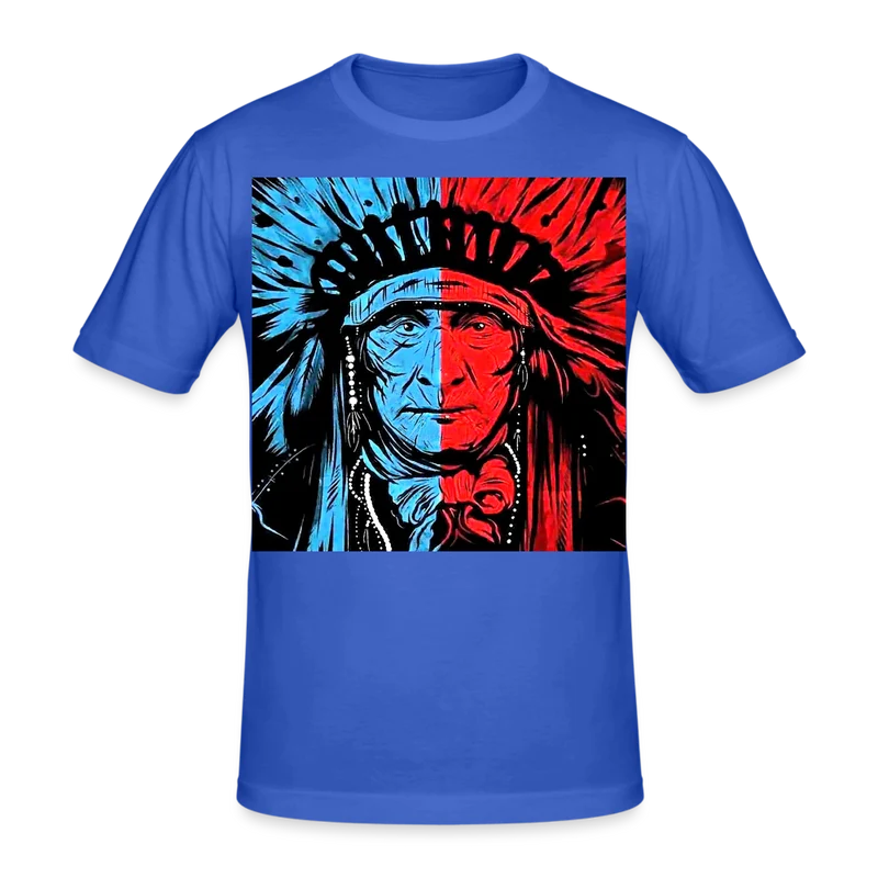 Männer Gildan Heavy Kurzarm T-Shirt Streetwear Indianer
