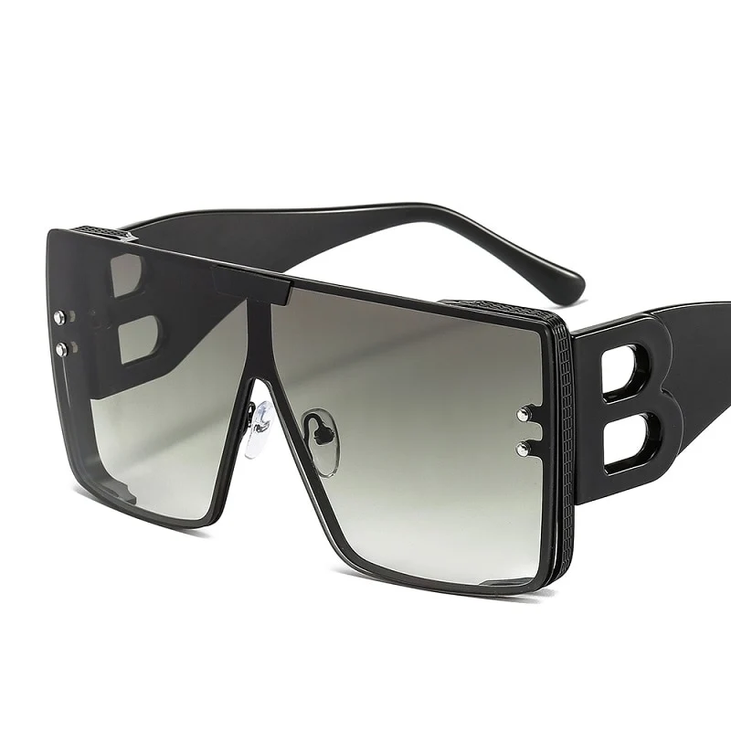 Designer Sonnenbrille Damen Herren Quadratische Übergröße Gläser Vintage UV400