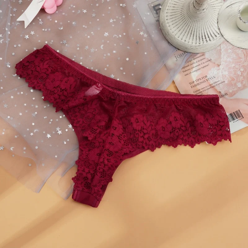 Frauen Spitze Tanga G-String Höschen Sexy Schlüpfer Slip Dessous Unterwäsche