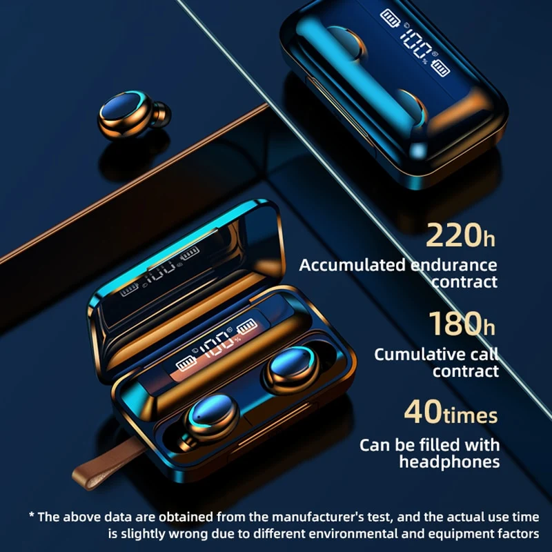 Bluetooth 5,2 Kopfhörer Mini Gaming Headset Stereo Ohrhörer EarBuds mit Mikro