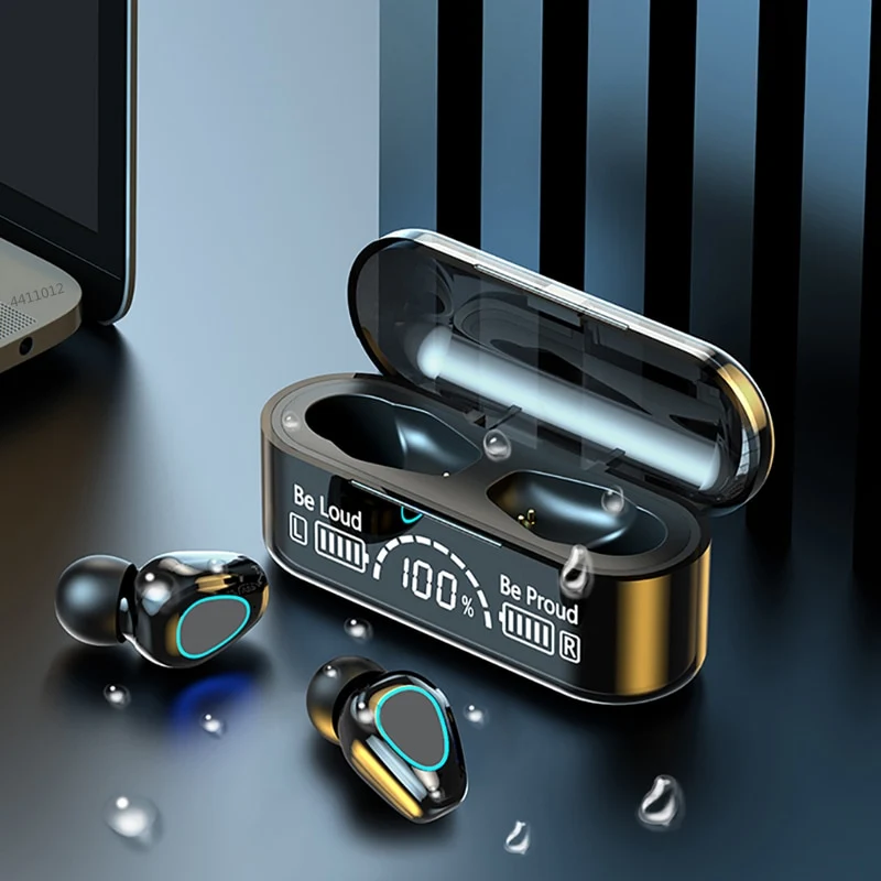 Bluetooth 5,2 Kopfhörer Mini Gaming Headset Stereo Ohrhörer EarBuds mit Mikro