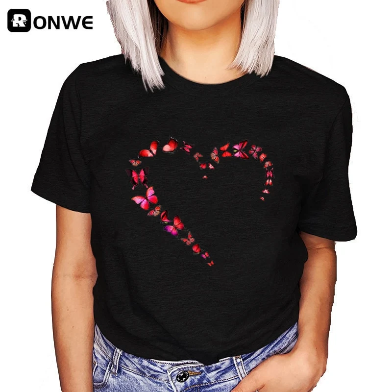 Damen Sommer Top 3D Leopard T-Shirt Rundhals Streetwear lockeres Damentop