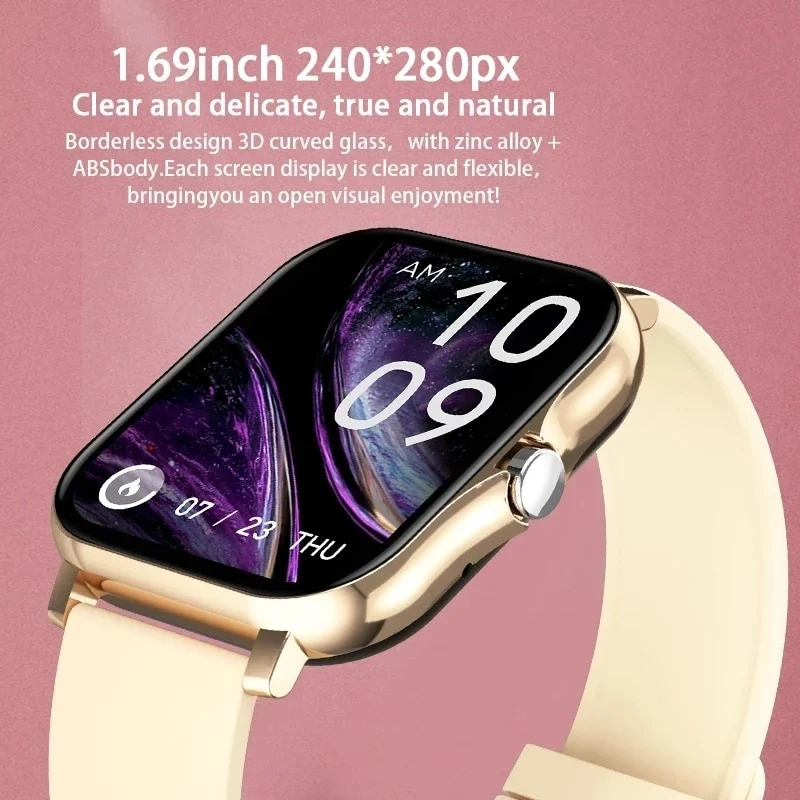 Frauen Smart Watch Männer Farbdisplay Full Touch Fitness Tracker Bluetooth Damen Smartwatch
