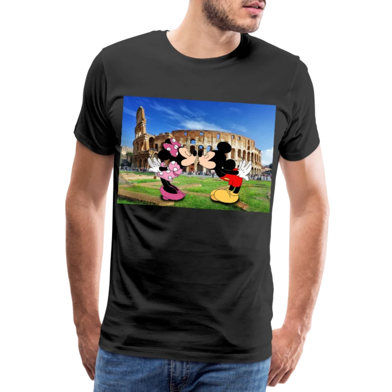 Männer Premium T-Shirt Micky Maus und Daisy