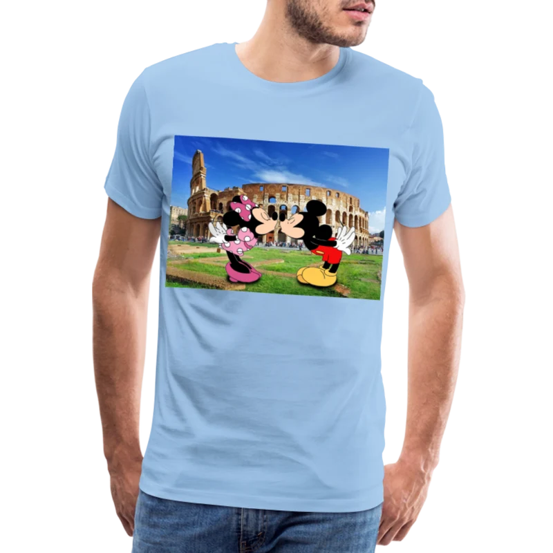 Männer Premium T-Shirt Micky Maus und Daisy