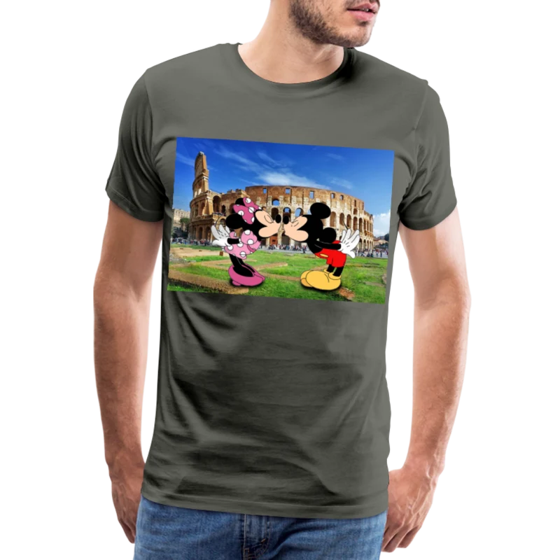 Männer Premium T-Shirt Micky Maus und Daisy