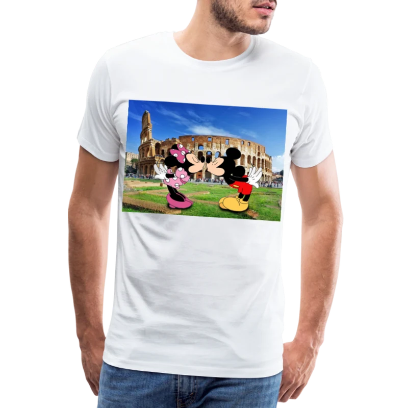 Männer Premium T-Shirt Micky Maus und Daisy