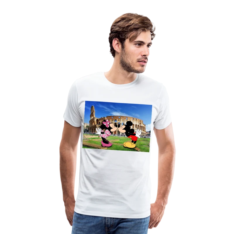 Männer Premium T-Shirt Micky Maus und Daisy