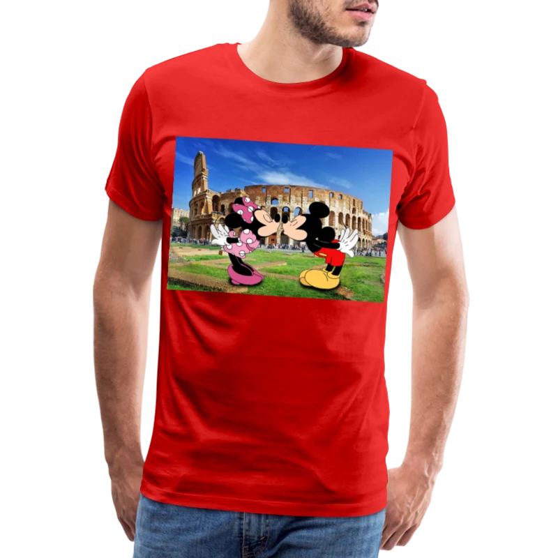 Männer Premium T-Shirt Micky Maus und Daisy