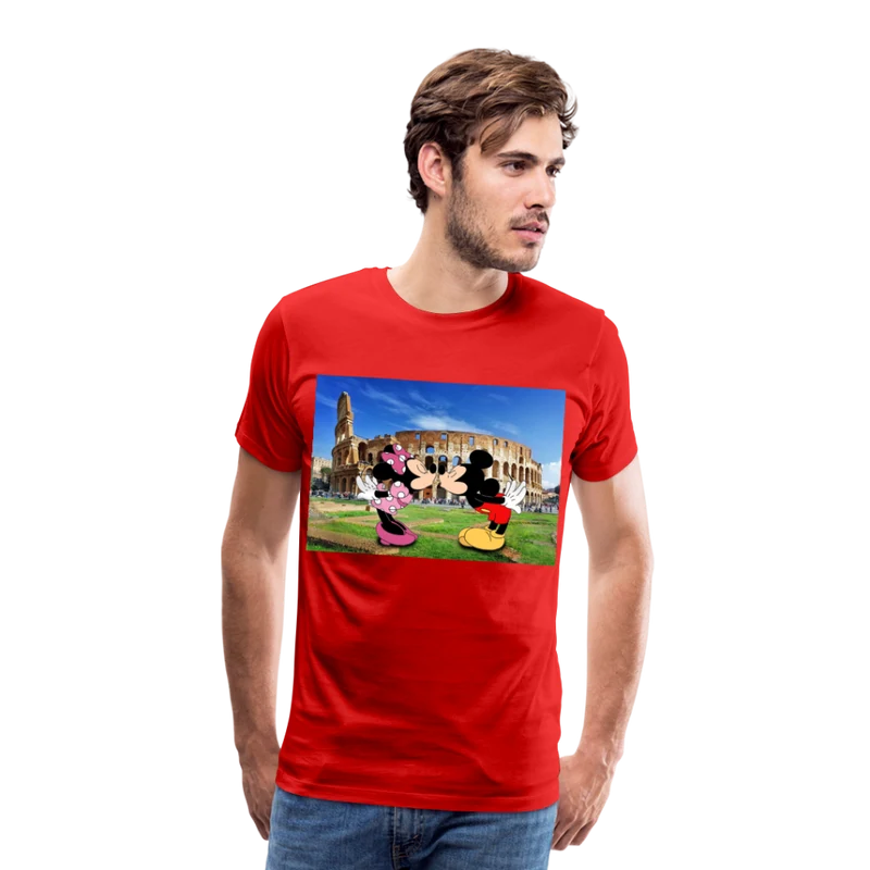 Männer Premium T-Shirt Micky Maus und Daisy