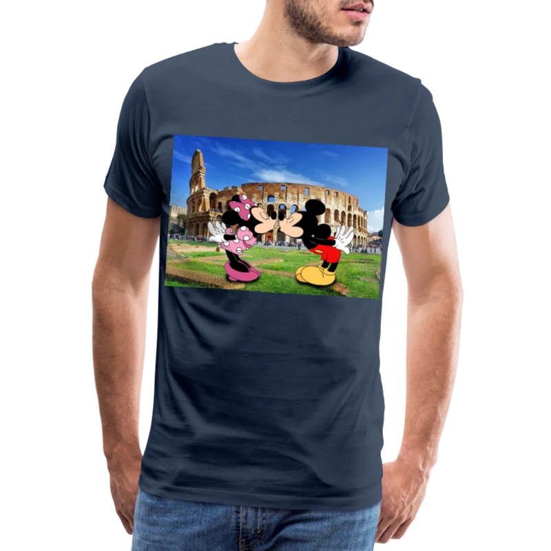 Männer Premium T-Shirt Micky Maus und Daisy