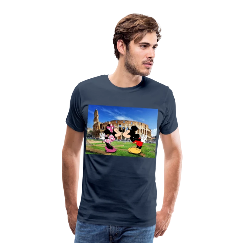 Männer Premium T-Shirt Micky Maus und Daisy