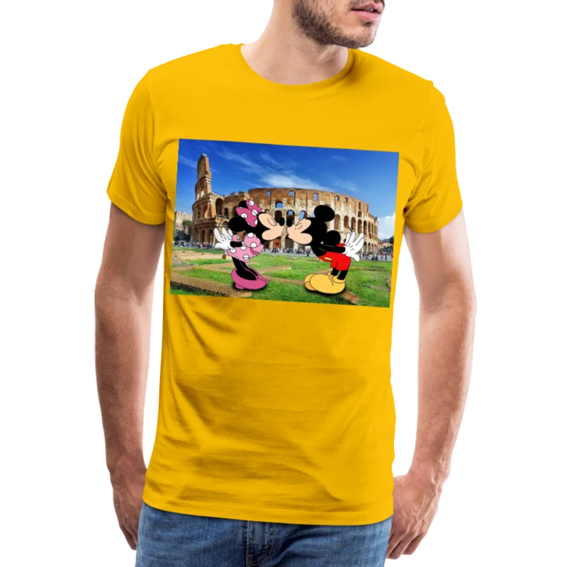 Männer Premium T-Shirt Micky Maus und Daisy