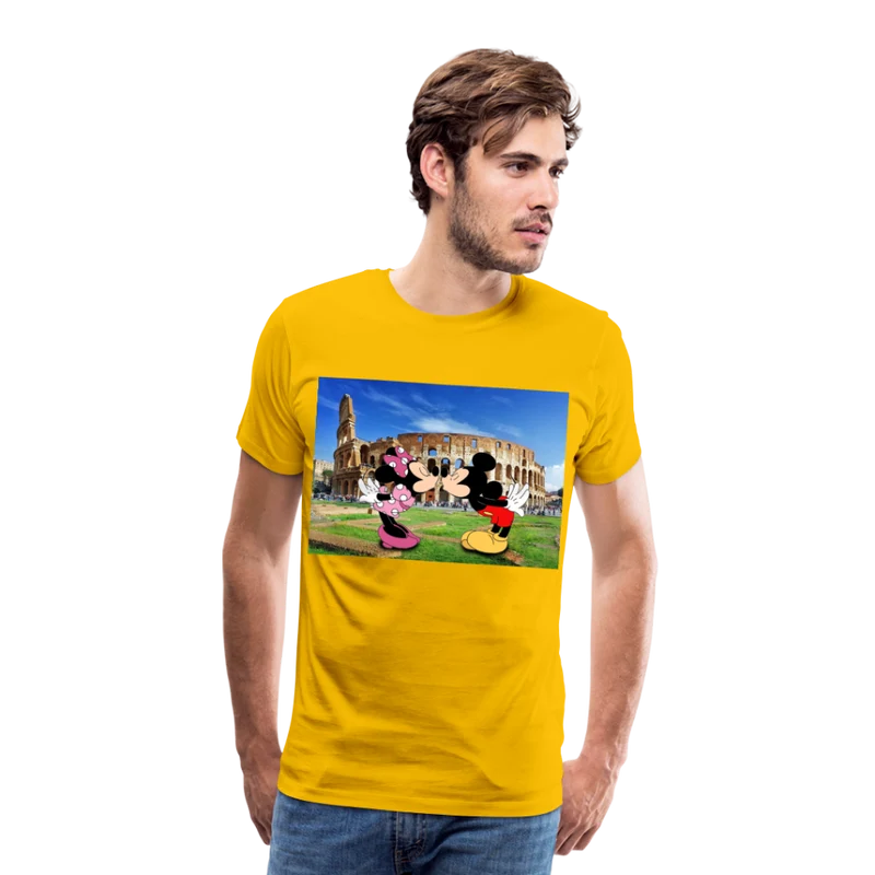 Männer Premium T-Shirt Micky Maus und Daisy