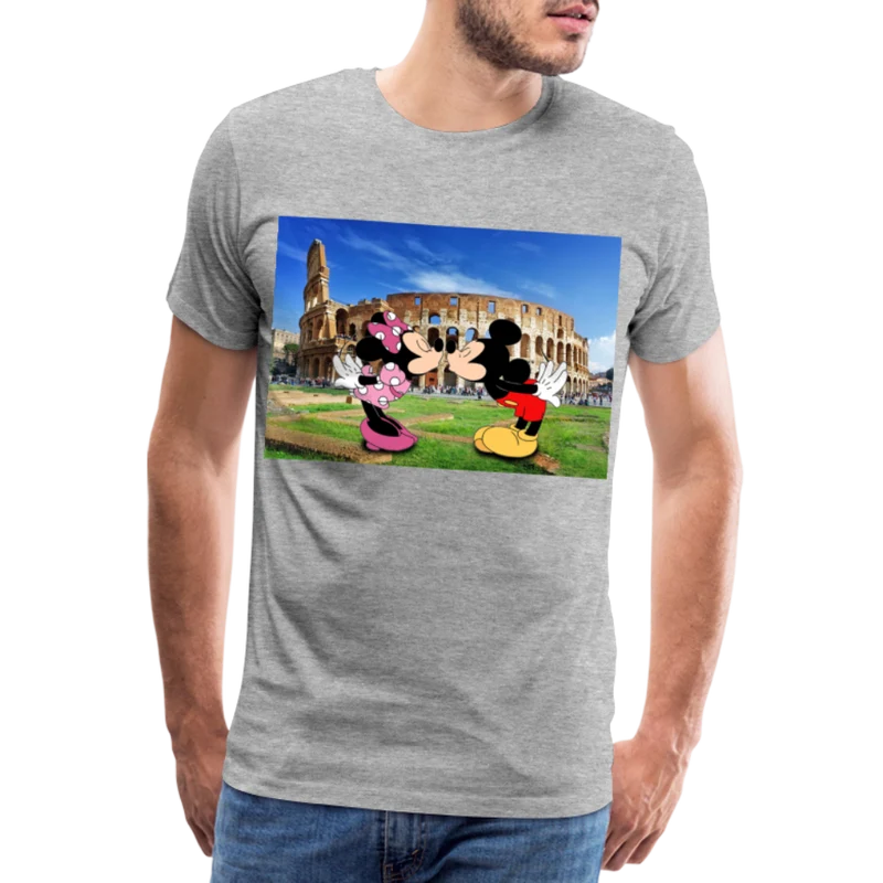 Männer Premium T-Shirt Micky Maus und Daisy