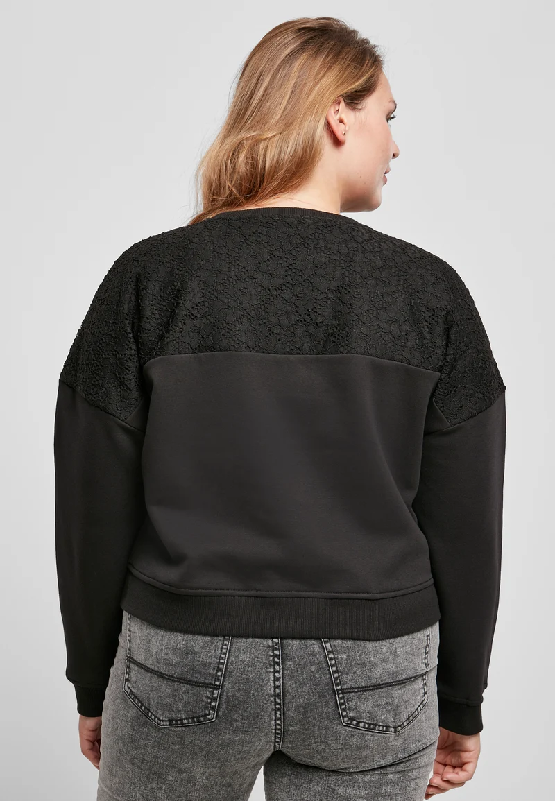 UC Short Oversized Lace Inset Crew