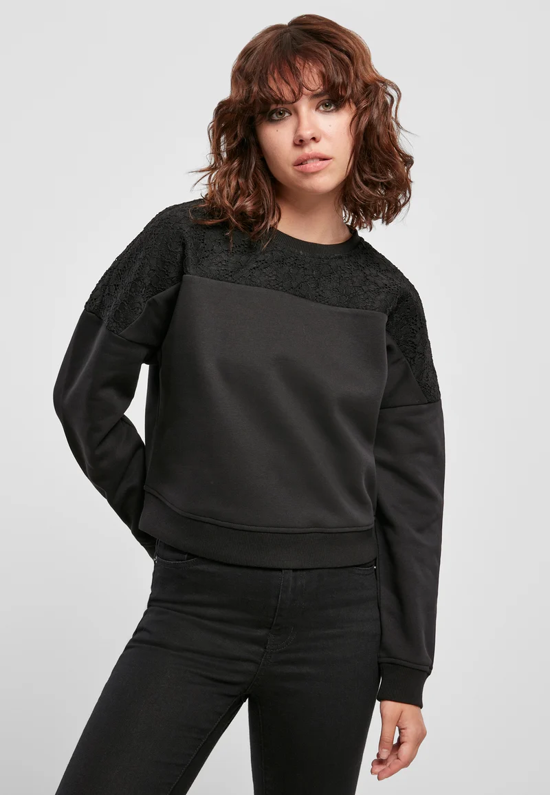 UC Short Oversized Lace Inset Crew