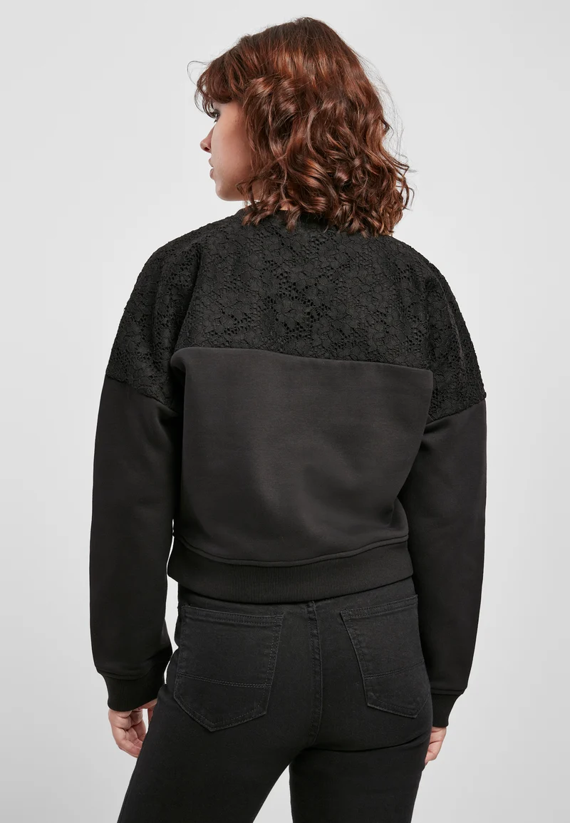 UC Short Oversized Lace Inset Crew