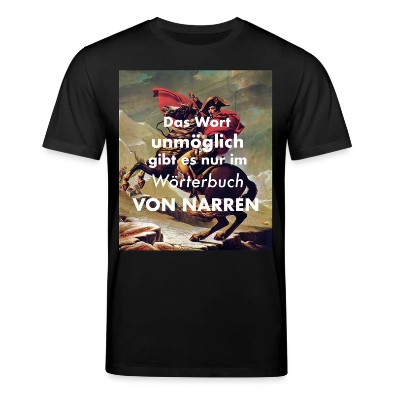Männer T-Shirt Das Wort Unmöglich Rundhals Unisex Streetwear 100% Baumwolle