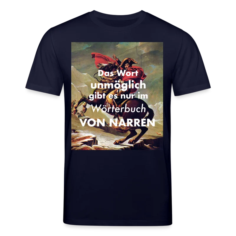 Männer T-Shirt Das Wort Unmöglich Rundhals Unisex Streetwear 100% Baumwolle