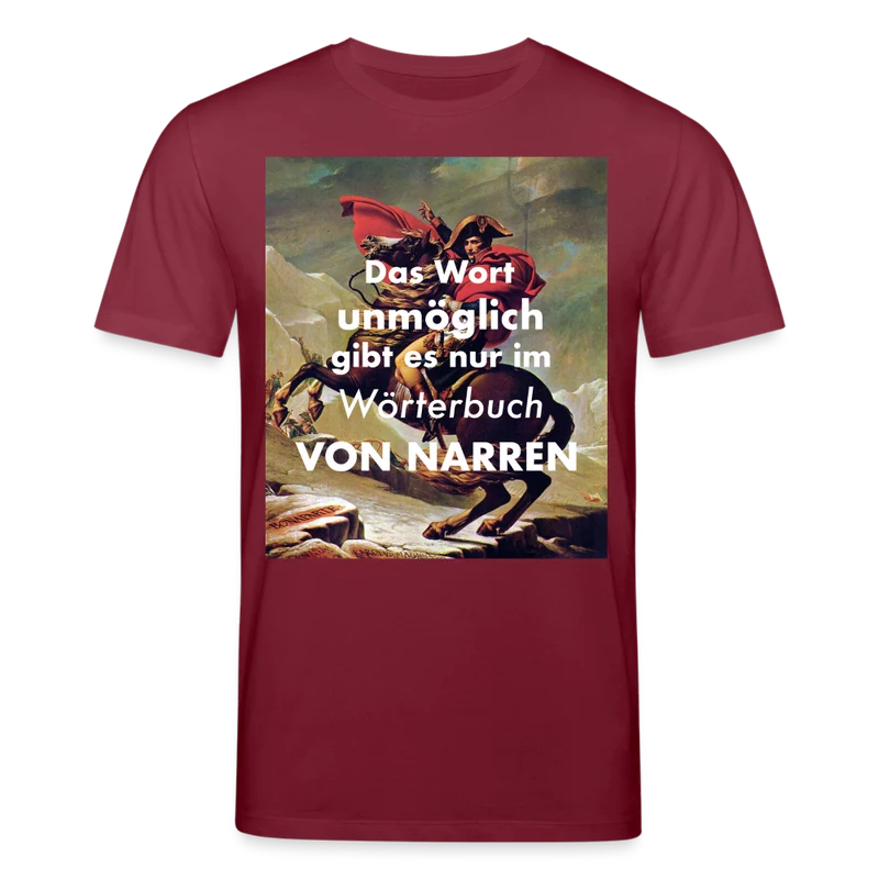Männer T-Shirt Das Wort Unmöglich Rundhals Unisex Streetwear 100% Baumwolle