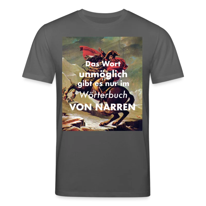 Männer T-Shirt Das Wort Unmöglich Rundhals Unisex Streetwear 100% Baumwolle