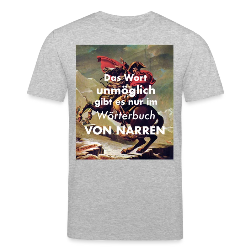 Männer T-Shirt Das Wort Unmöglich Rundhals Unisex Streetwear 100% Baumwolle