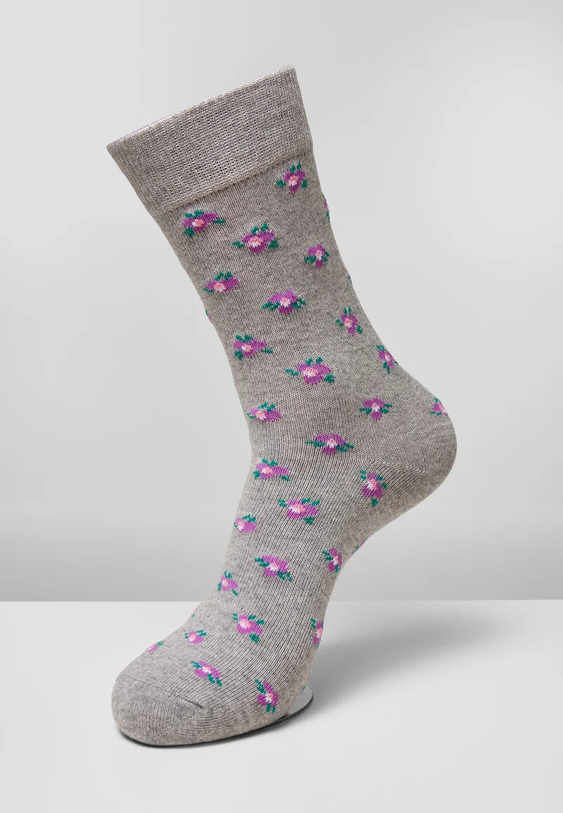 UC Recycled Yarn Flower Socks 3-Pack