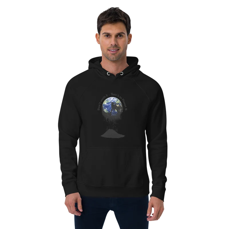 Unisex Bio-Raglan-Hoodie Don't waste it. There is no Planet B.