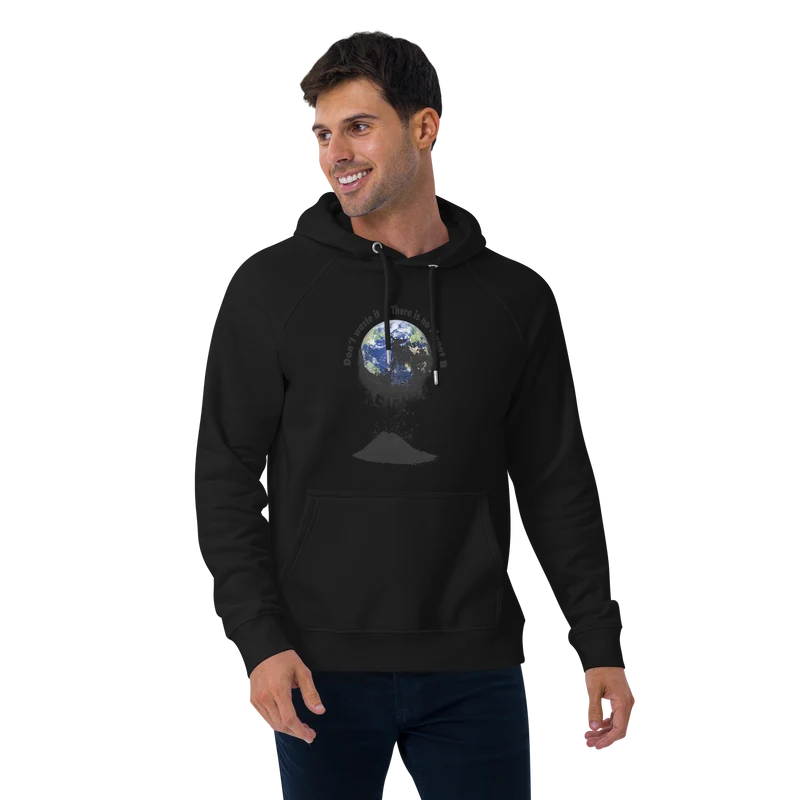 Unisex Bio-Raglan-Hoodie Don't waste it. There is no Planet B.