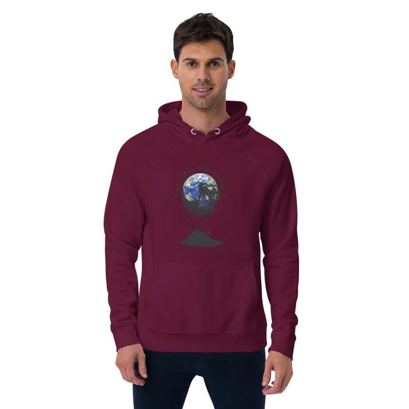 Unisex Bio-Raglan-Hoodie Don't waste it. There is no Planet B.