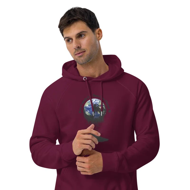 Unisex Bio-Raglan-Hoodie Don't waste it. There is no Planet B.