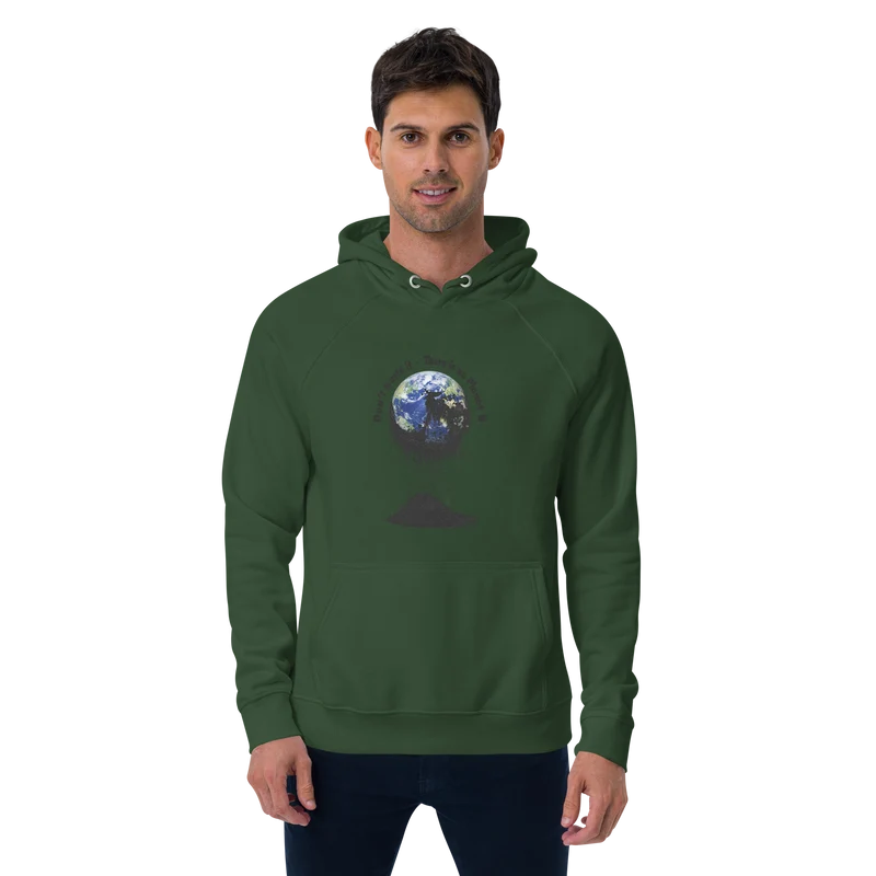 Unisex Bio-Raglan-Hoodie Don't waste it. There is no Planet B.