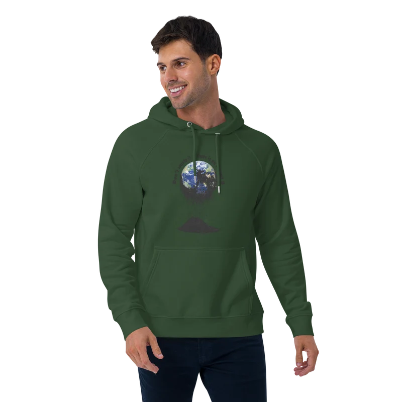Unisex Bio-Raglan-Hoodie Don't waste it. There is no Planet B.