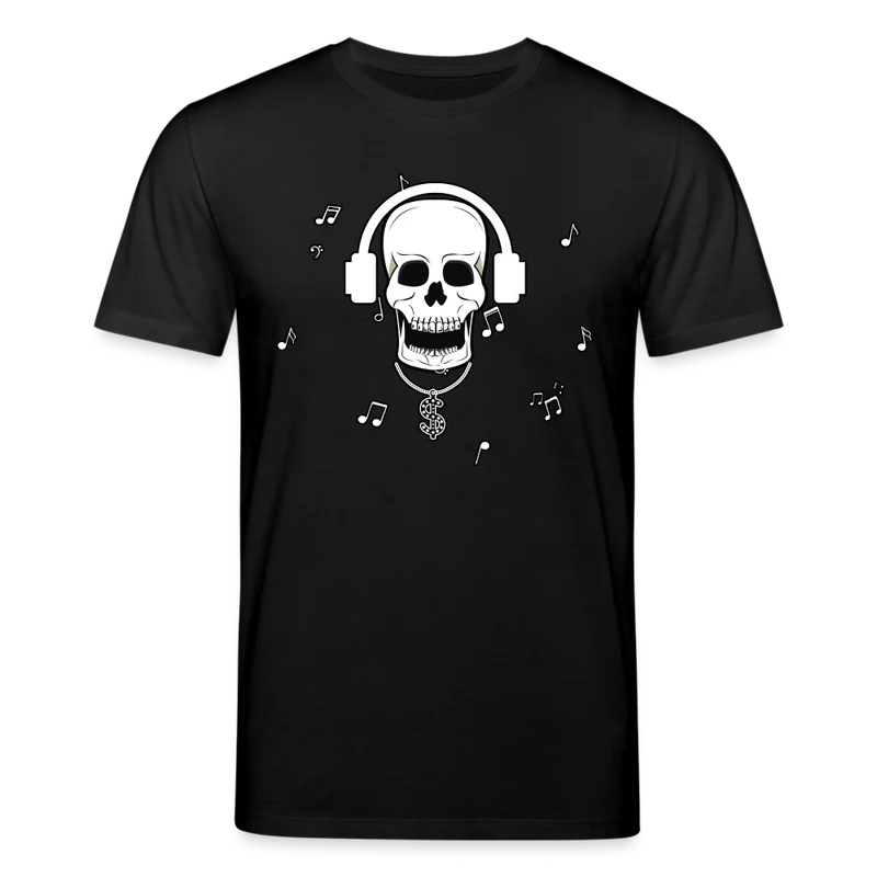Männer Bio-T-Shirt von Stanley & Stella Skull DJ Sound Effect