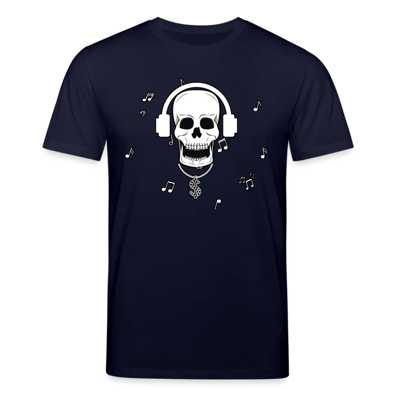 Männer Bio-T-Shirt von Stanley & Stella Skull DJ Sound Effect