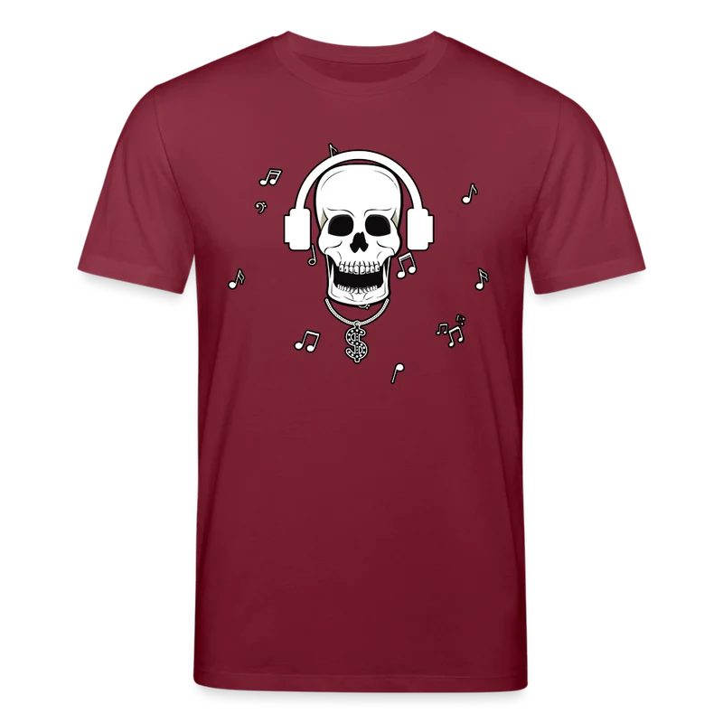 Männer Bio-T-Shirt von Stanley & Stella Skull DJ Sound Effect
