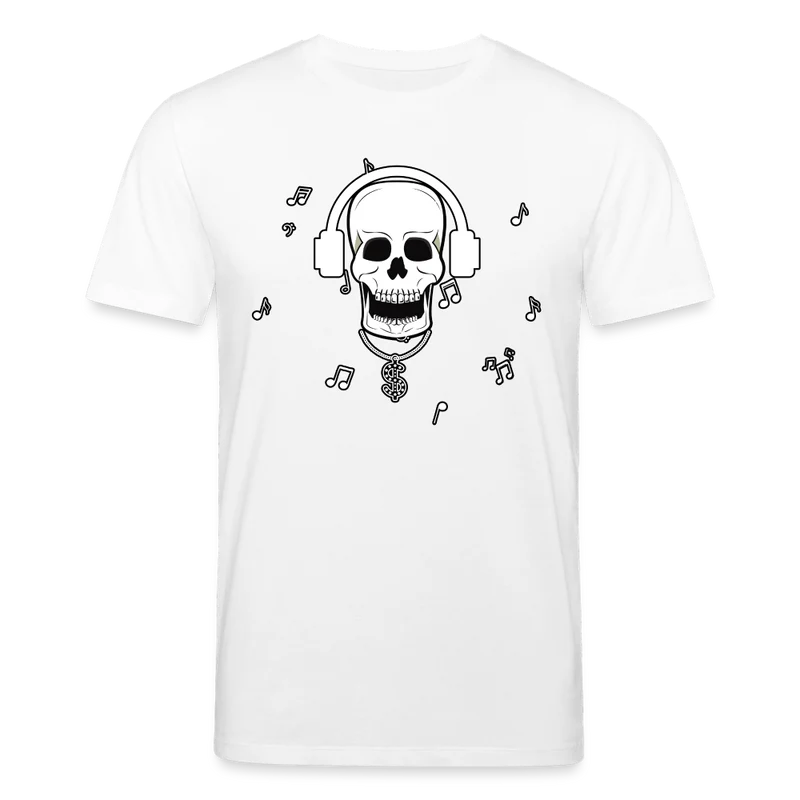 Männer Bio-T-Shirt von Stanley & Stella Skull DJ Sound Effect