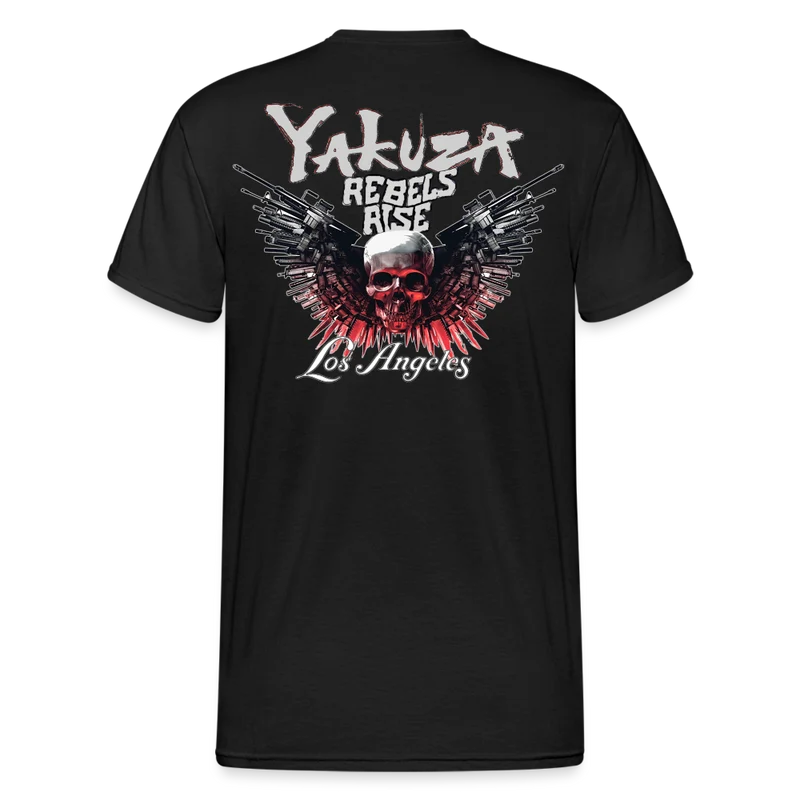 Herren Yakuza T-Shirt Rundhals Unisex Streetwear Gildan 100% Baumwolle