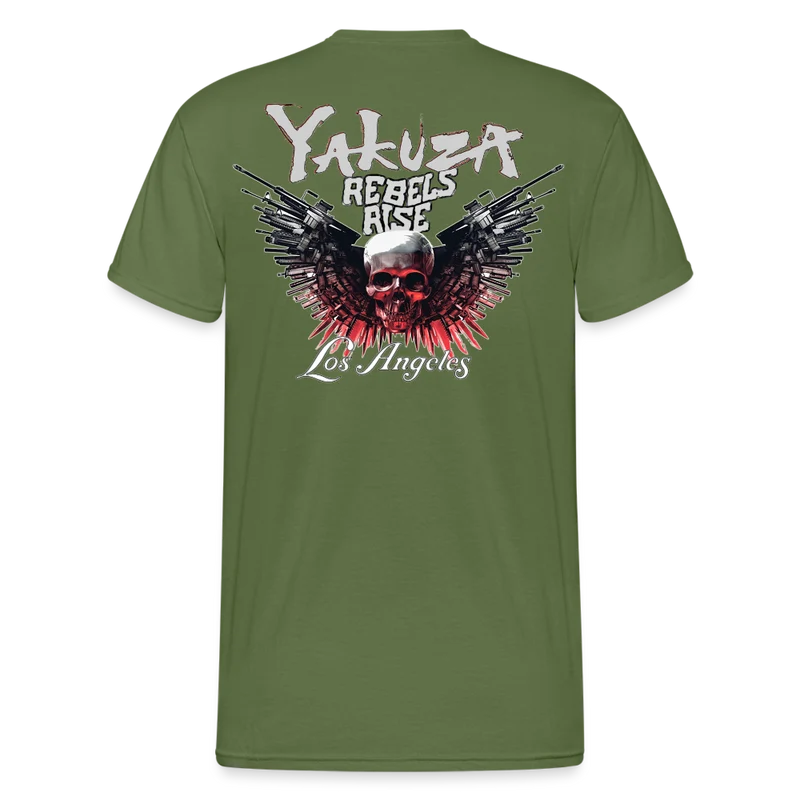 Herren Yakuza T-Shirt Rundhals Unisex Streetwear Gildan 100% Baumwolle