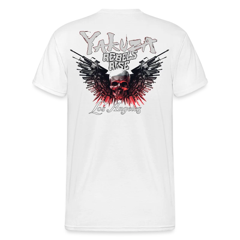 Herren Yakuza T-Shirt Rundhals Unisex Streetwear Gildan 100% Baumwolle