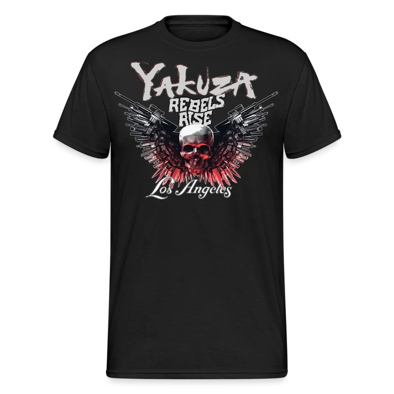 Herren Yakuza T-Shirt Rundhals Unisex Streetwear Gildan 100% Baumwolle
