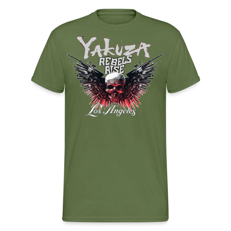 Herren Yakuza T-Shirt Rundhals Unisex Streetwear Gildan 100% Baumwolle