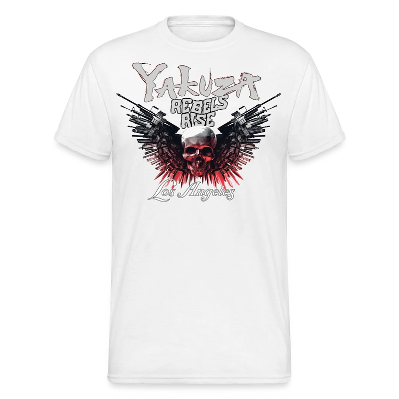 Herren Yakuza T-Shirt Rundhals Unisex Streetwear Gildan 100% Baumwolle