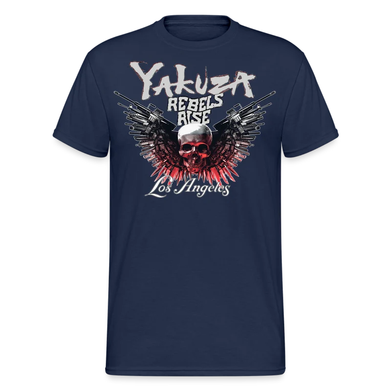 Herren Yakuza T-Shirt Rundhals Unisex Streetwear Gildan 100% Baumwolle