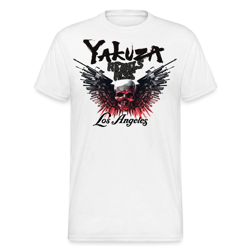 Herren Yakuza T-Shirt Rundhals Unisex Streetwear Gildan 100% Baumwolle