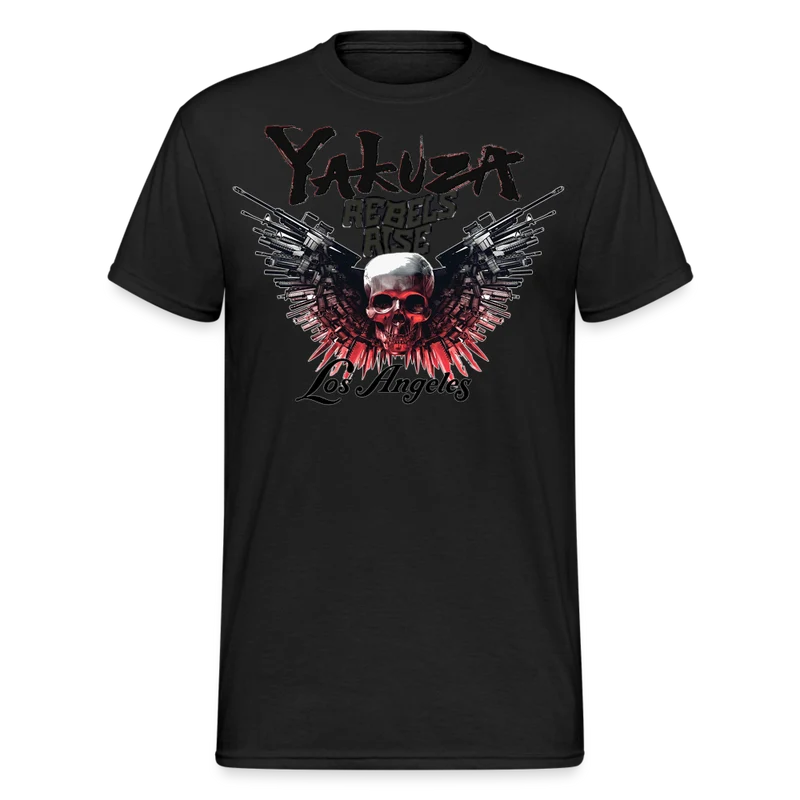 Herren Yakuza T-Shirt Rundhals Unisex Streetwear Gildan 100% Baumwolle